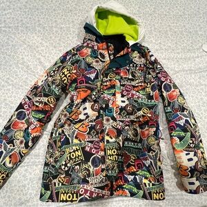 Burton Graffiti Living Lining Climate Control  Comfort Snow Skiing Jacket